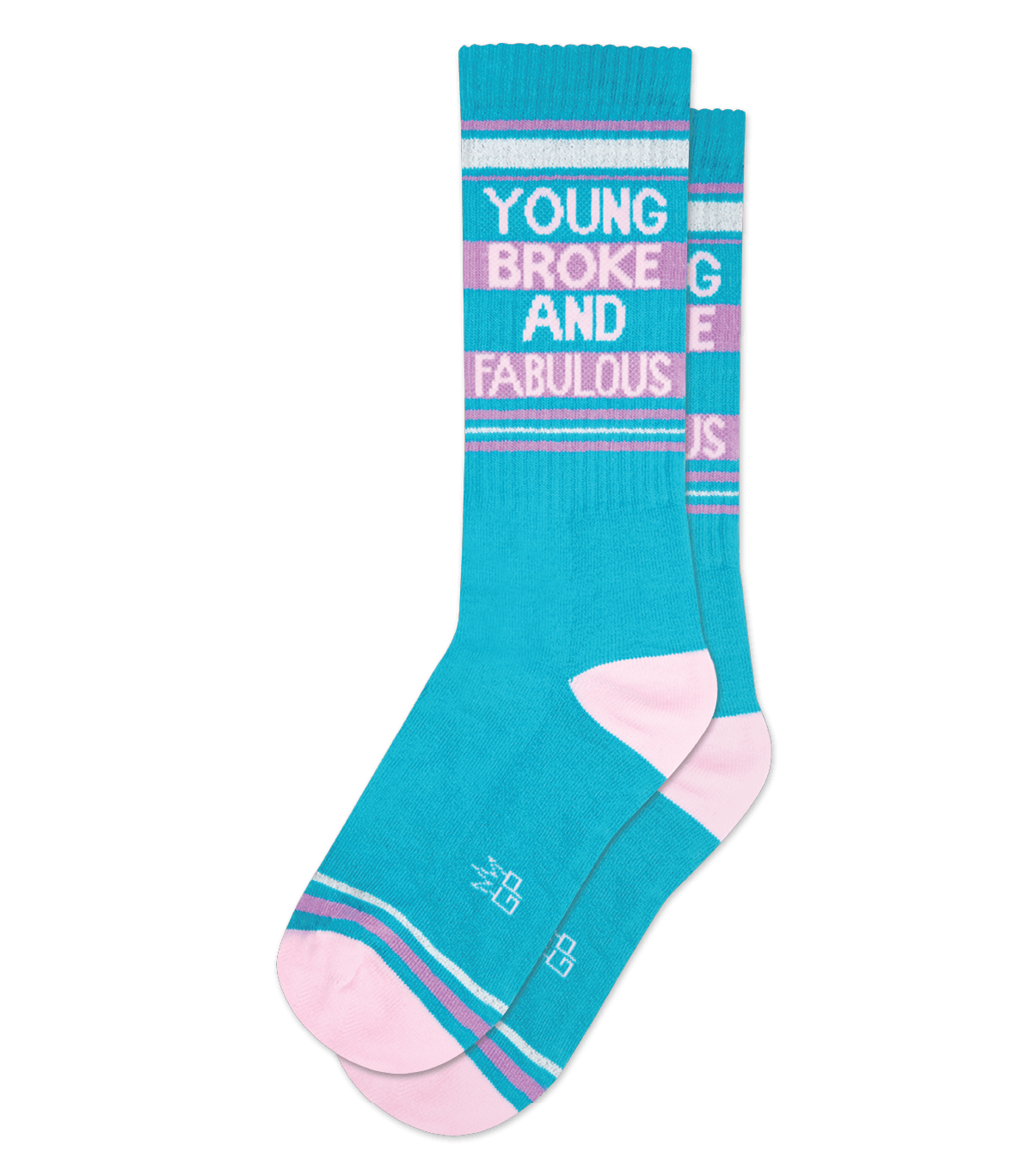 Young Broke and Fabulous gym socks