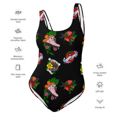 Skate Ink One-Piece Swimsuit
