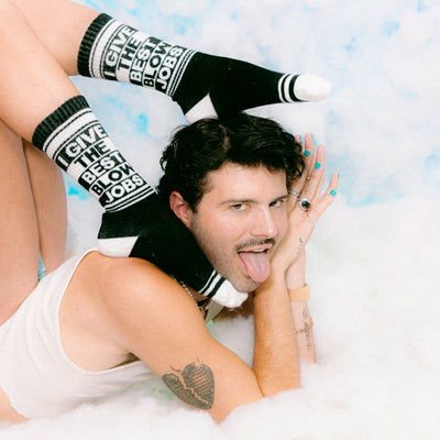 I Give the Best Blow Jobs gym socks
