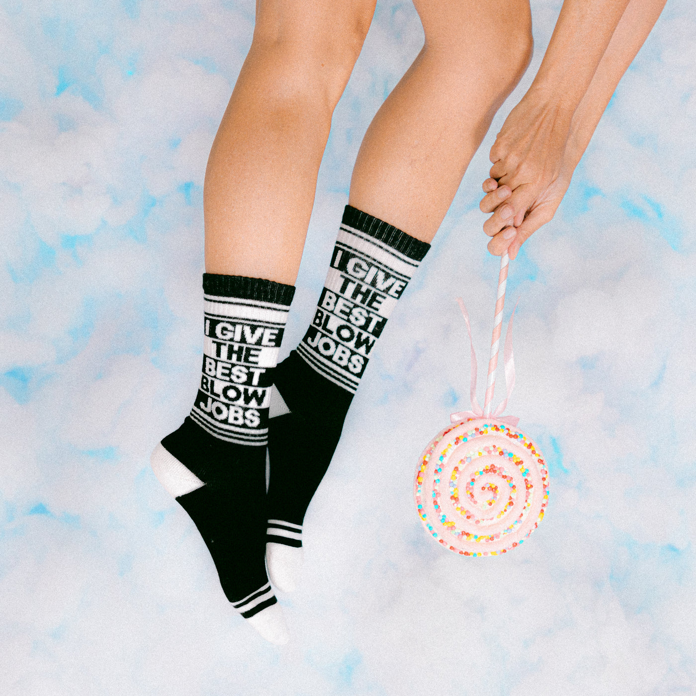 I Give the Best Blow Jobs gym socks