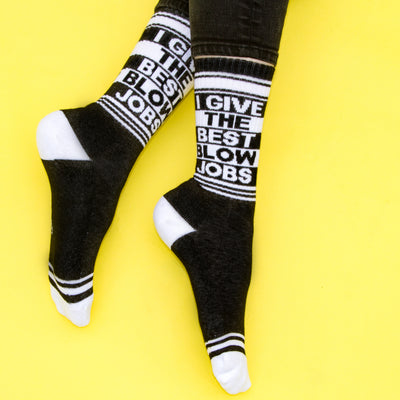 I Give the Best Blow Jobs gym socks