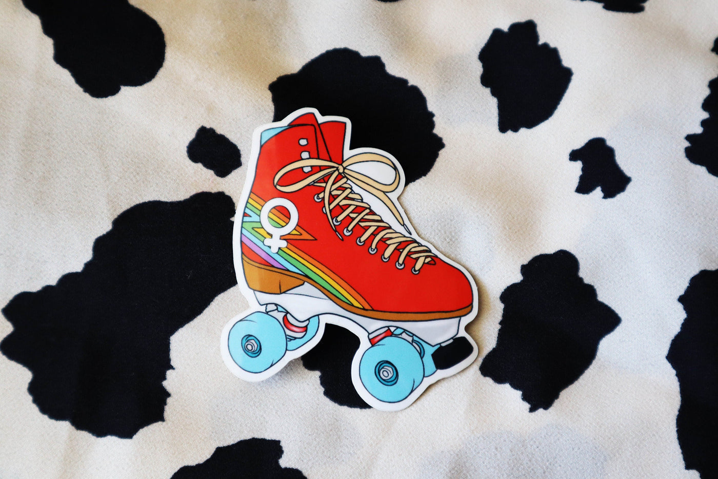 Rainbow Femme Roller Skate Sticker