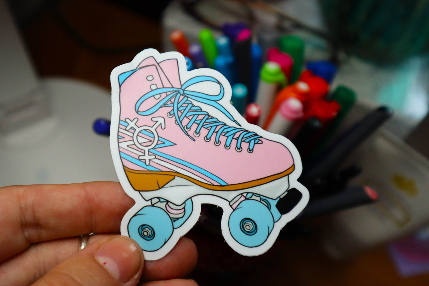 Transgender Empowerment Roller Skate Sticker
