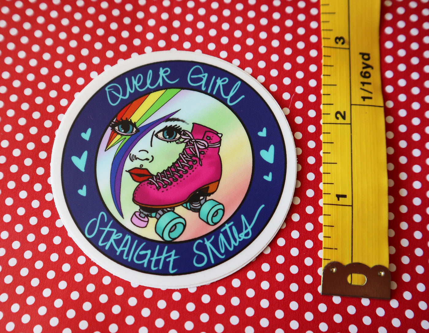 Queer Girl Straight Skates LOGO sticker