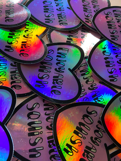 Enjoyable Squish Holographic Sticker
