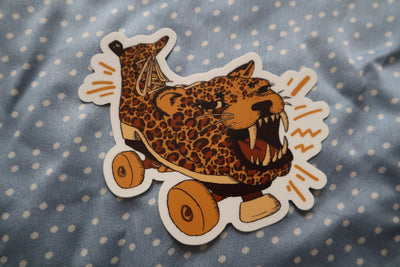 Cat Scratch Skate Sticker
