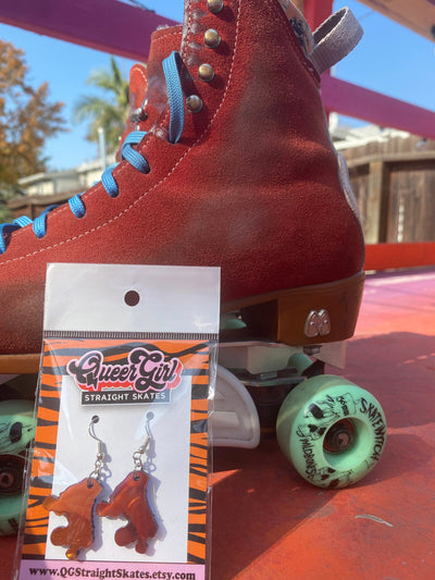 Skateflections~ Holographic Roller Skate Earrings