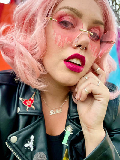 Pink Bleeding Heart Sunglasses