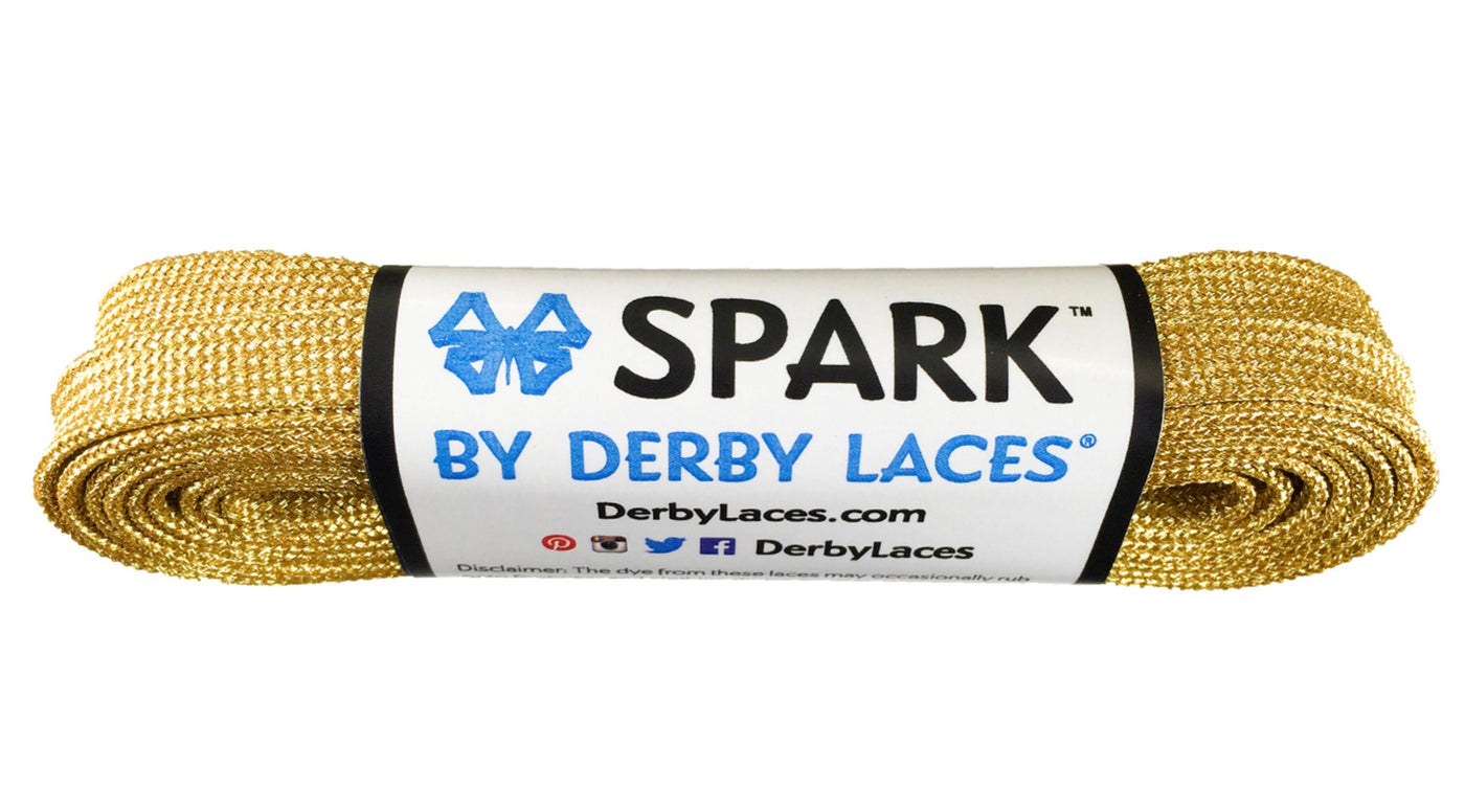 Gold Metallic 96 inch SPARK Roller Skate Laces