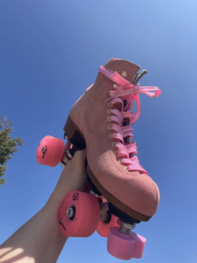 Pink Metallic 96 inch SPARK Roller Skate Laces