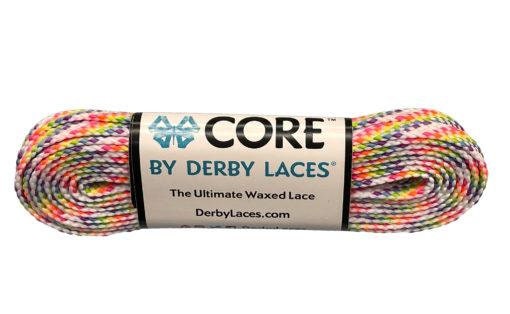 White Rainbow 96 inch CORE Roller Skate Laces (Narrow 6mm)