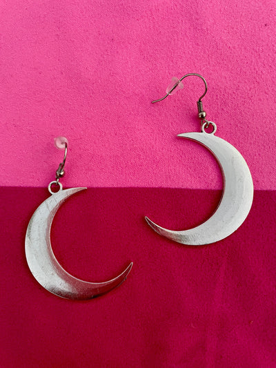 Silver Moon Dangle Earrings HYPOALLERGENIC