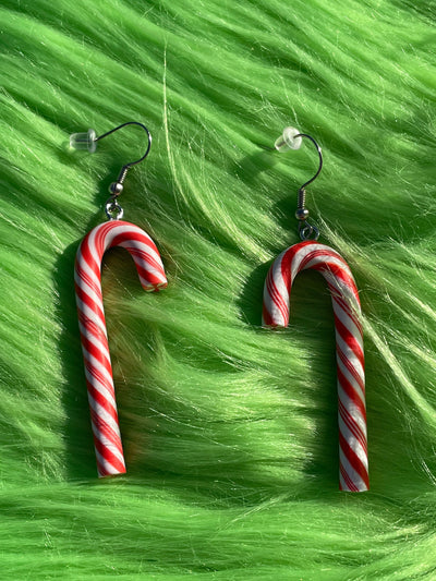 Candy cane drop earrings *Choose Rainbow or Classic*  HYPOALLERGENIC