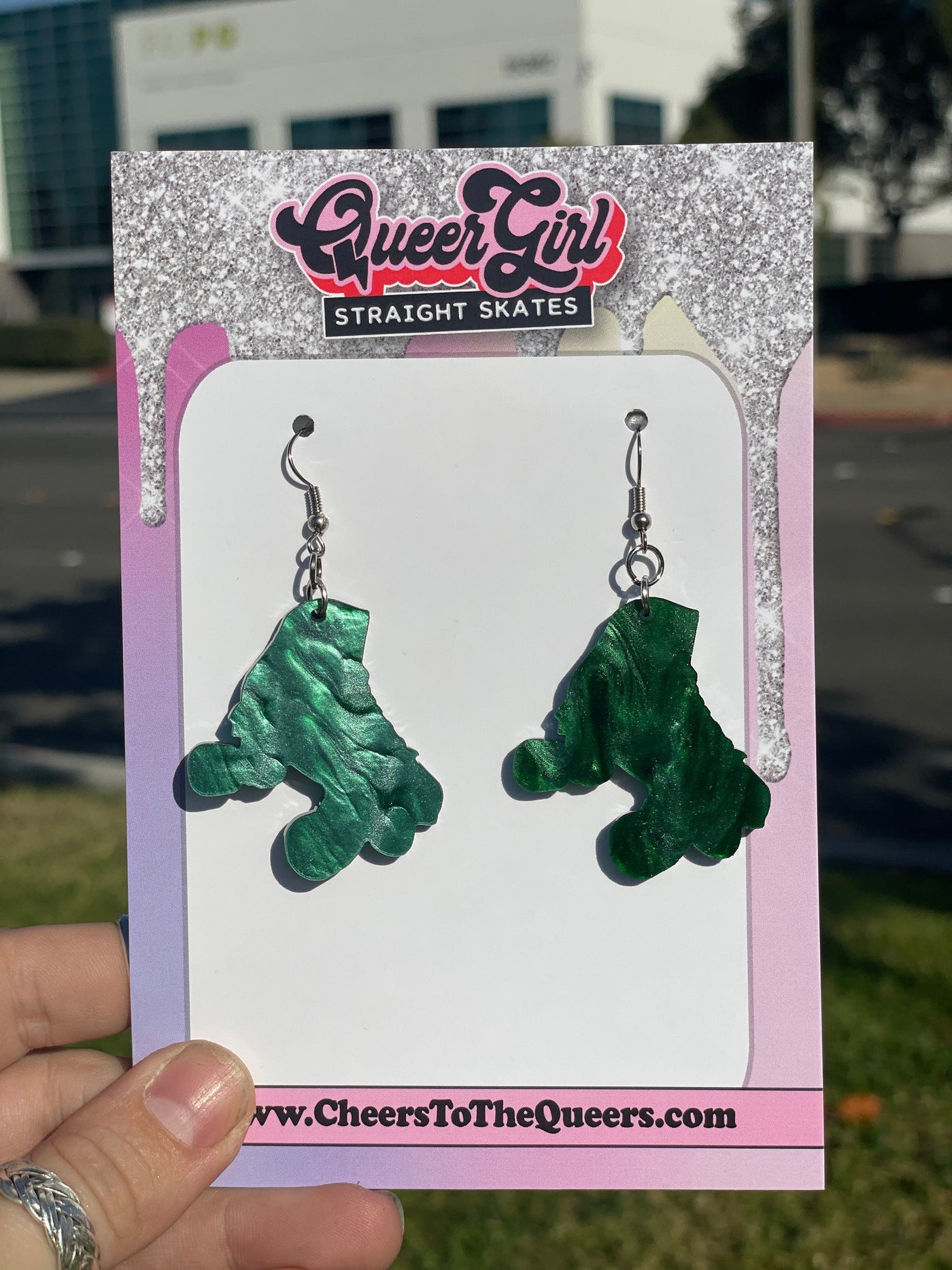Pearlized Dangle Roller Skate Earrings *Choose Your ColorHYPOALLERGENIC