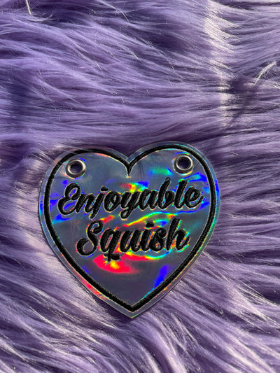 Enjoyable squish roller skate patch with eyelets