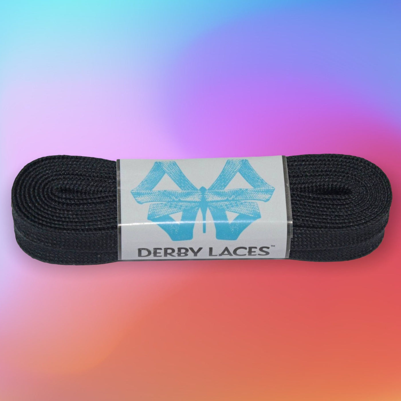 Black Metallic Roller Skate Laces 108 inch SPARK by Derby Laces