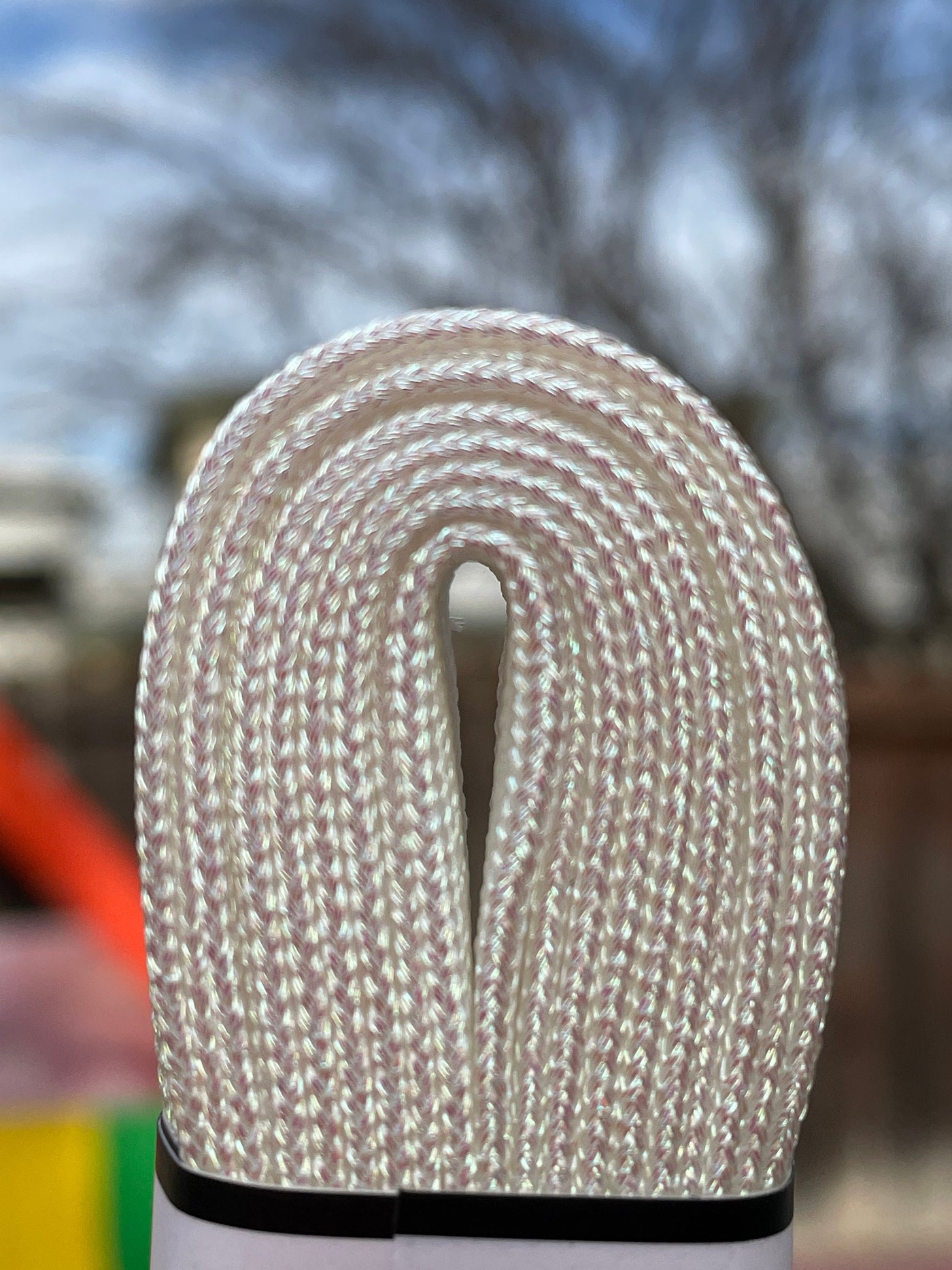 White Pearl Metallic 96 inch SPARK Roller Skate Laces