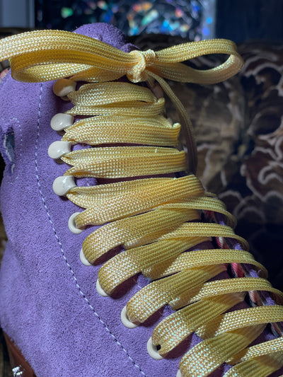 Lemon Yellow Metallic 96 inch SPARK Roller Skate Laces