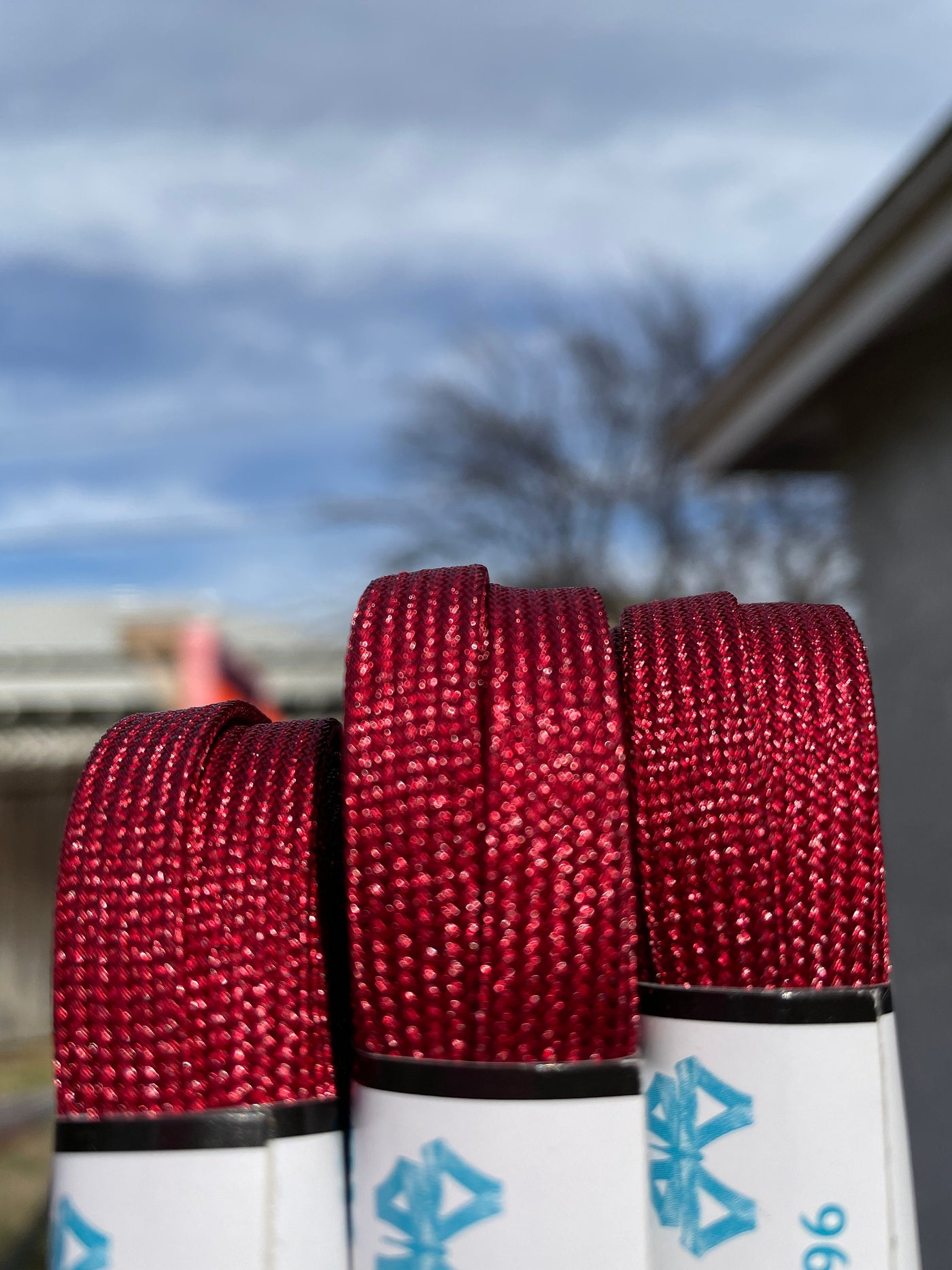Red Metallic 96 inch SPARK Roller Skate Laces