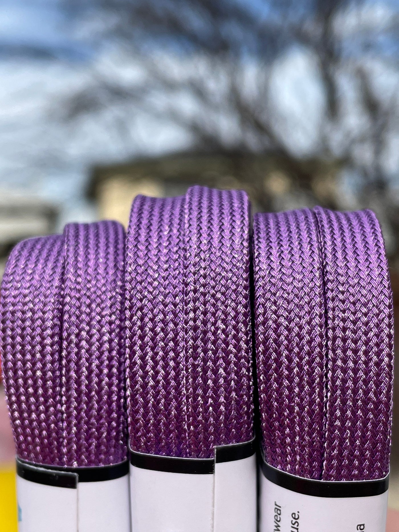 Lilac Purple Metallic 96 inch SPARK Roller Skate Laces