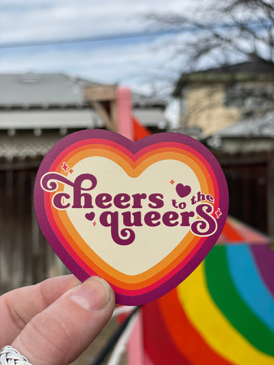 Cheers to the Queers Heart Magnet