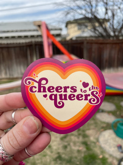 Cheers to the Queers Heart Magnet