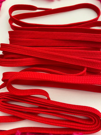 Red 108 inch CORE Roller Skate Laces (Narrow 6mm)