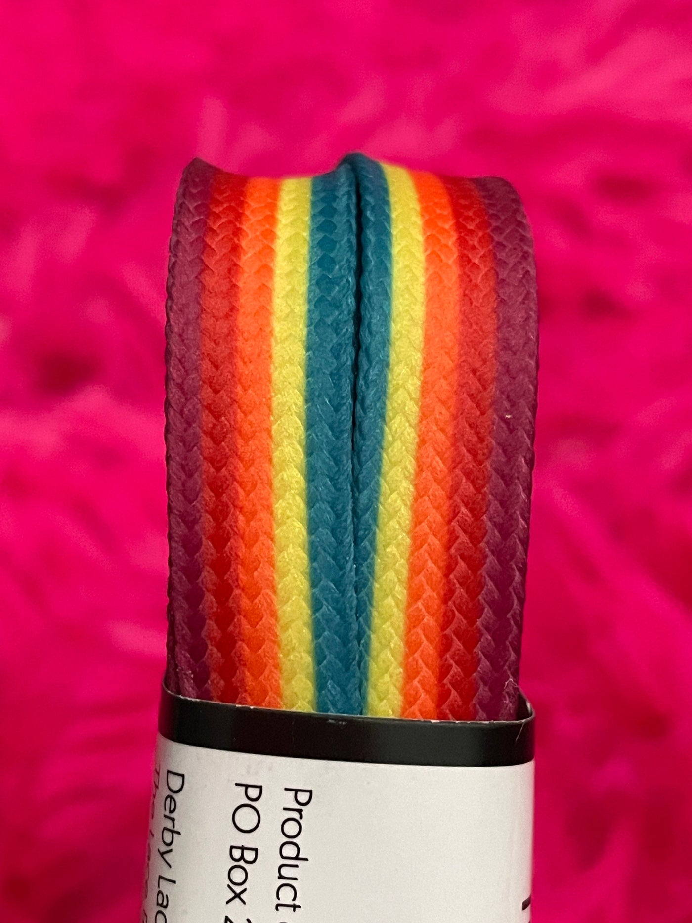 Rainforest Sunset Striped– 96 inch STYLE Waxed Roller Skate Laces (10mm wide)