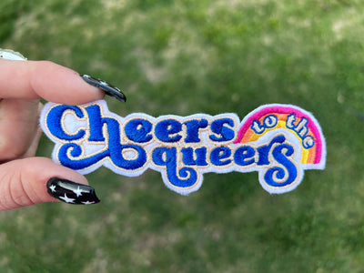 Cheers to the Queers Logo Felt Iron on Patch