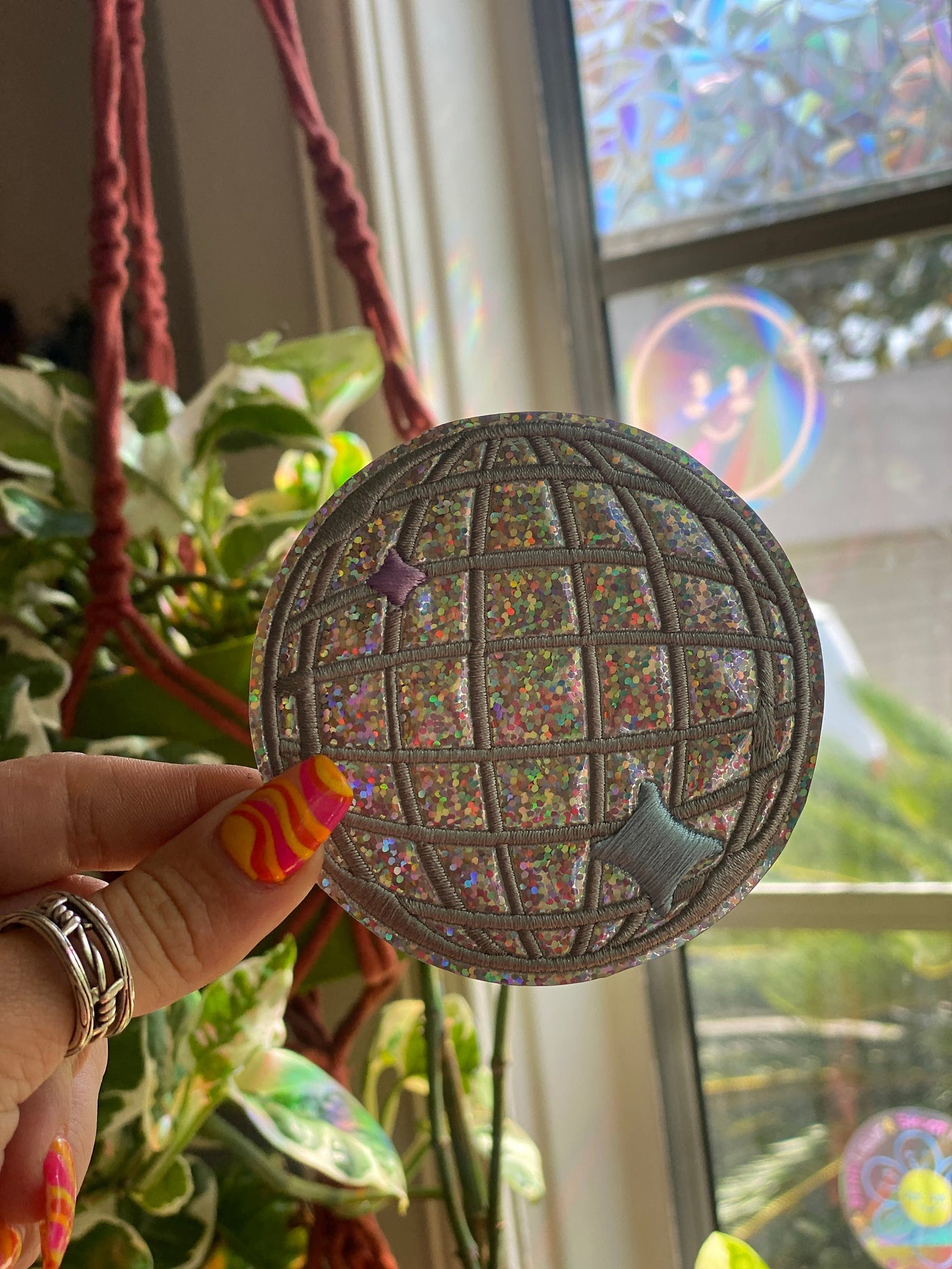 Disco Ball Holographic Patch 3.5 inches *Choose Your Style*
