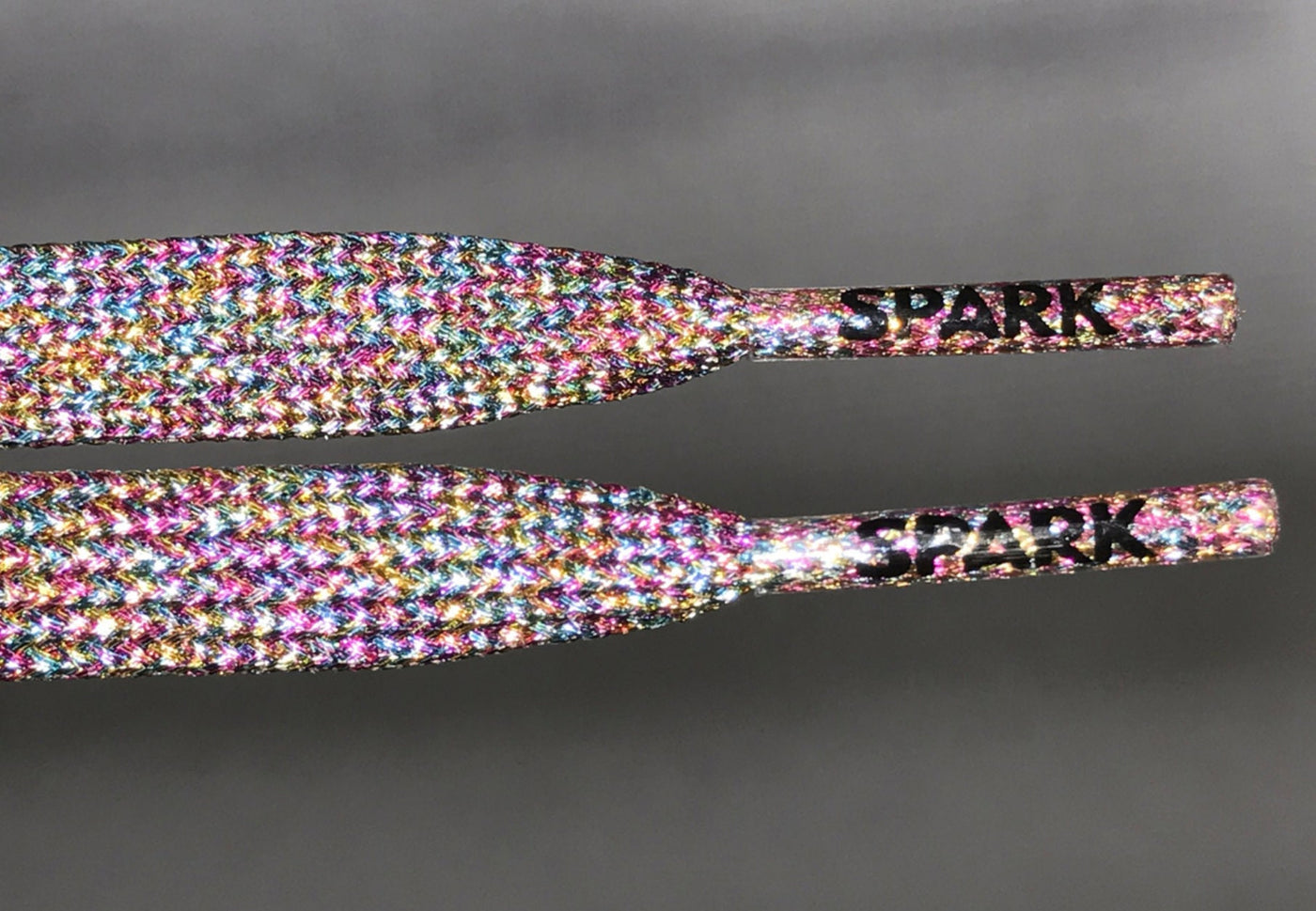 Rainbow Mirage Metallic 96 inch SPARK Roller Skate Laces