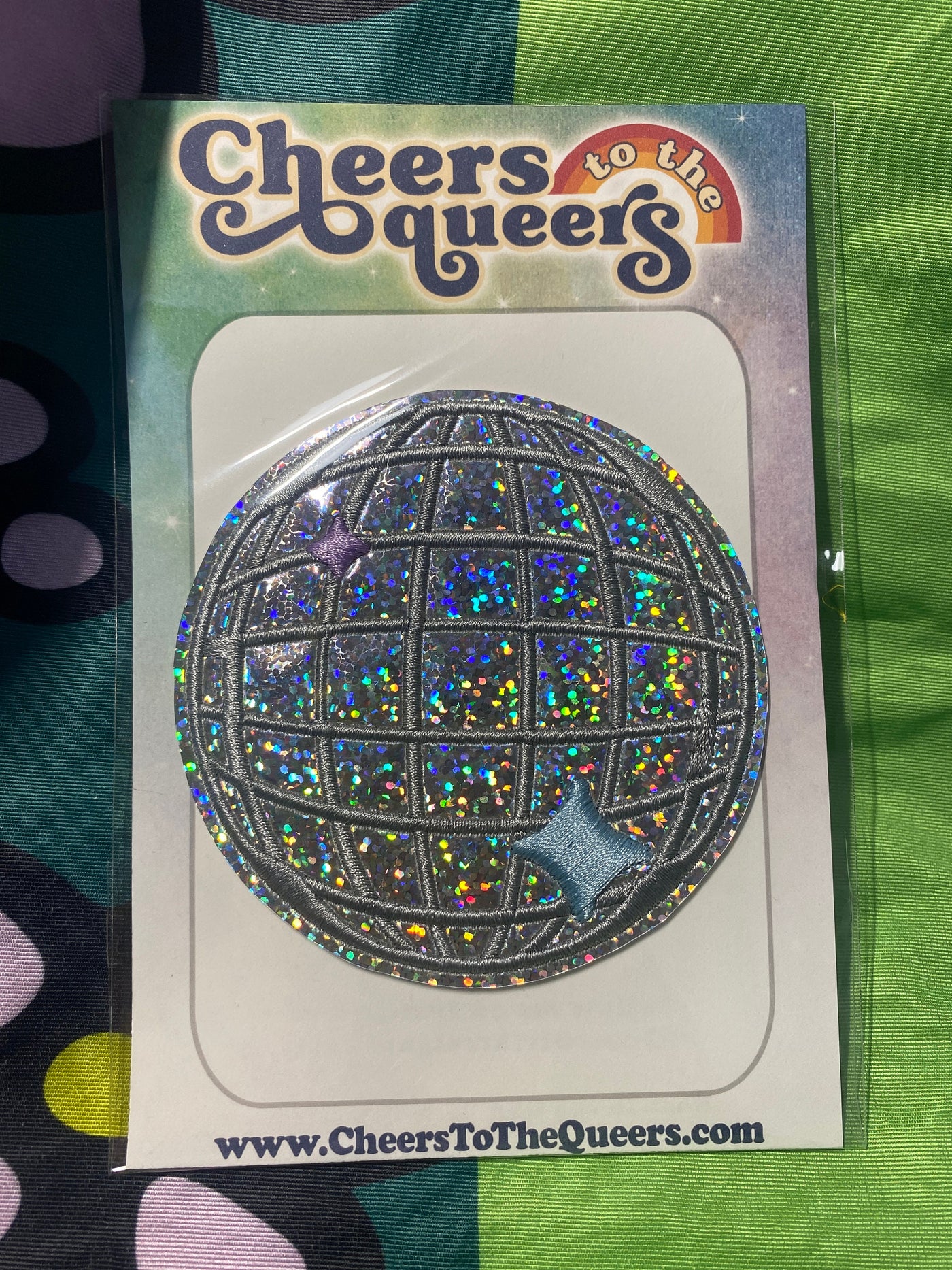 Disco Ball Chunky Glitter Holographic Patch 3.5 inches