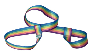Pastel Rainbow Roller Skate Leash with D Rings– 78 inch- Adjustable - Yoga Mat Strap - Skateboard Sling