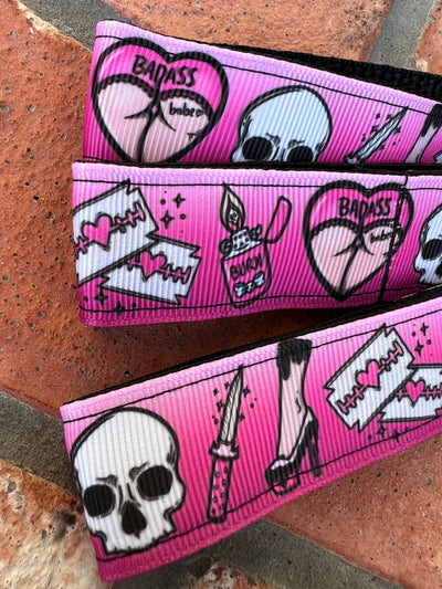 Bad Babe Roller Skate Leash with D Rings - Adjustable - Yoga Mat Strap - Skateboard Sling - Artist Sonch Curiosities