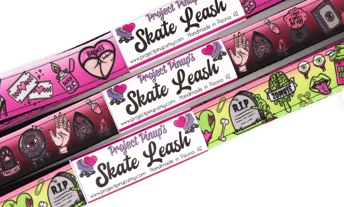 Bad Babe Roller Skate Leash with D Rings - Adjustable - Yoga Mat Strap - Skateboard Sling - Artist Sonch Curiosities