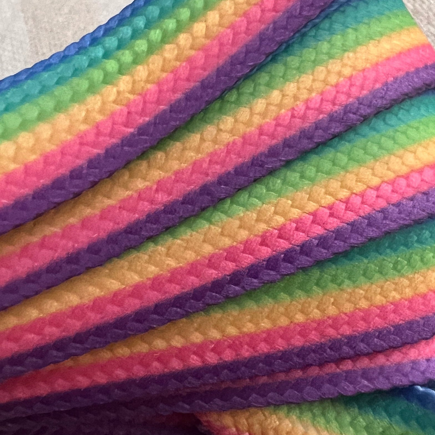 Pastel Rainbow – 96 inch (114 cm) 10MM STYLE Waxed Shoe and Skate Lace by Derby Laces