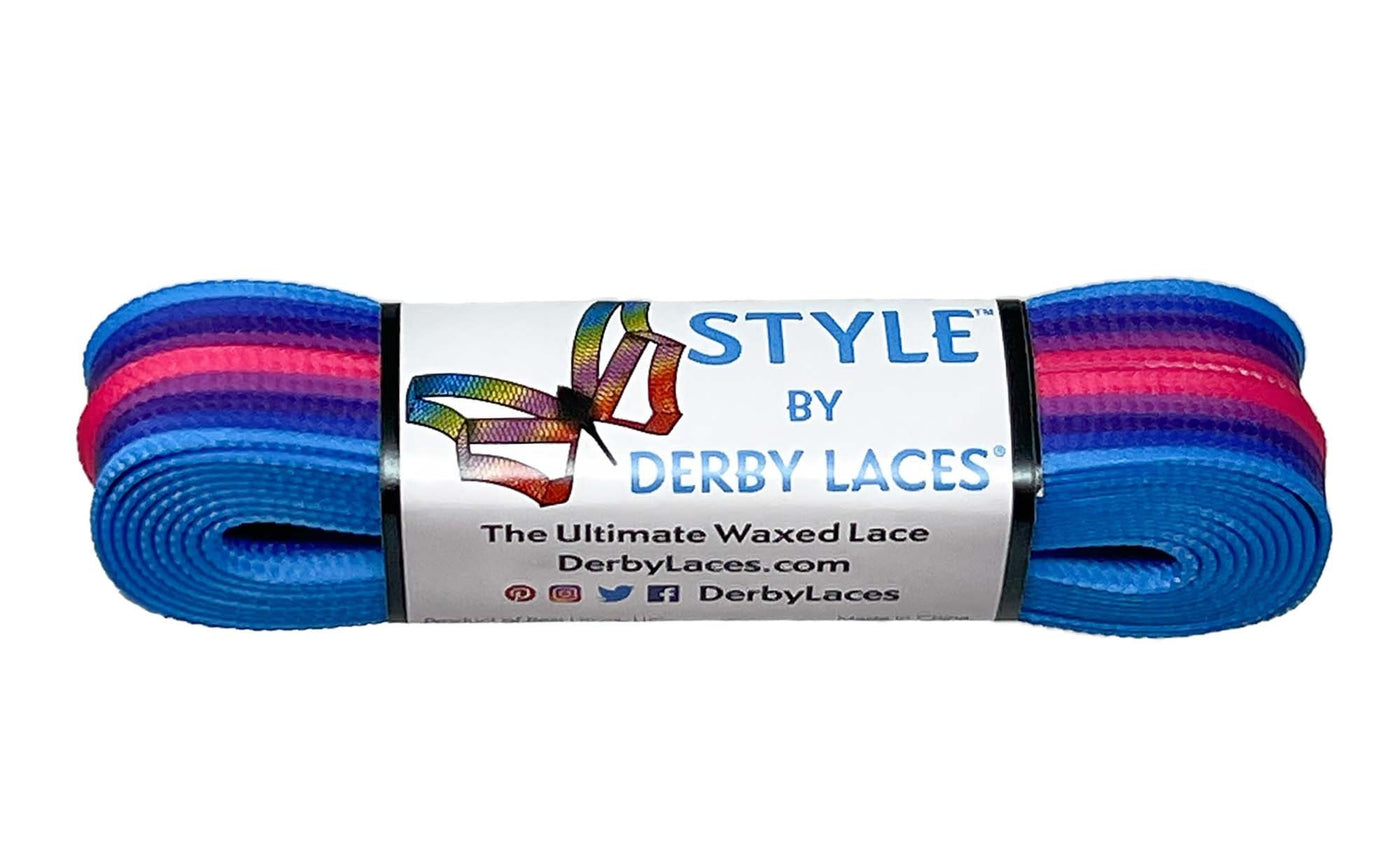Arctic Sunset Stripe – 96 inch (244 cm) STYLE Waxed Shoe and Skate Lace by Derby Laces