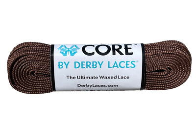 Chocolate Brown 96 inch (244 cm) CORE Shoelace by Derby Laces (NARROW 6MM wide lace)