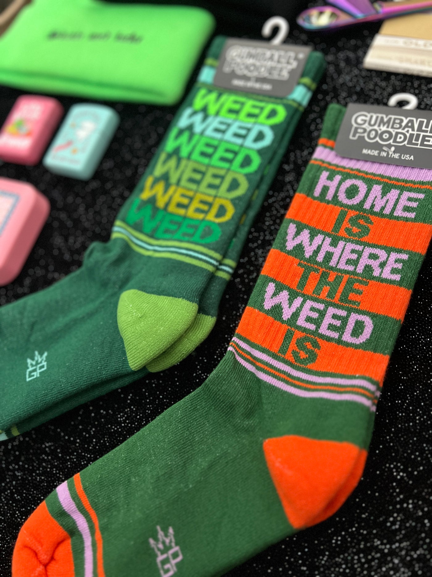 Weed gym socks