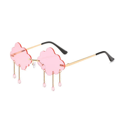 Pink Cloud Cries in Roller Skate Sunglasses